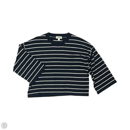 Top Long Sleeve By Clothes Mentor In Blue & White, Size: S