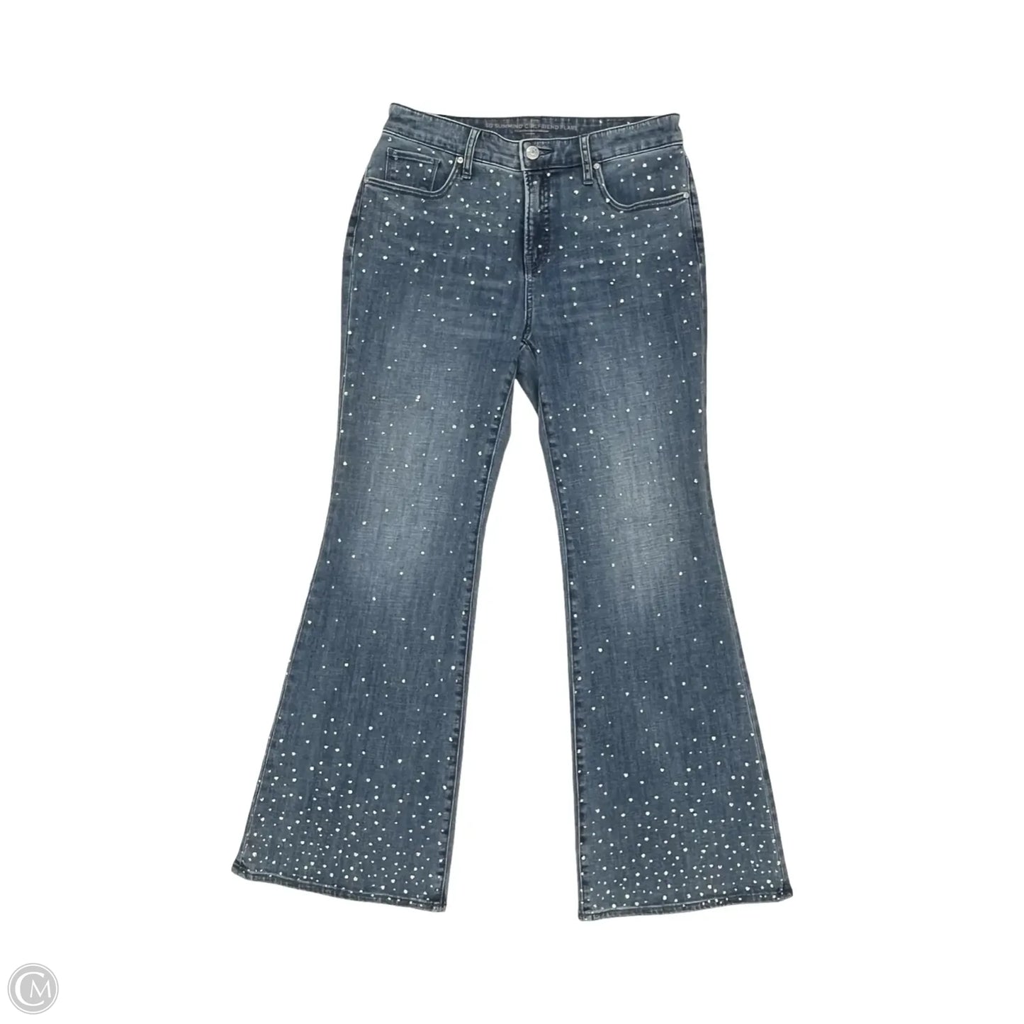 Jeans Flared By Chicos In Blue Denim, Size: 6