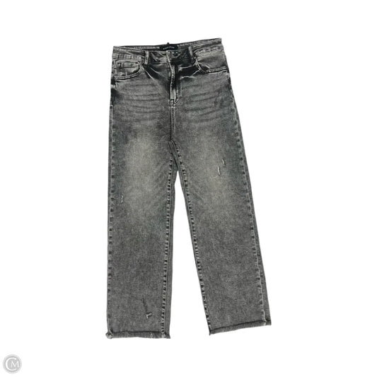 Jeans Wide Leg By Risen In Black Denim, Size: 8