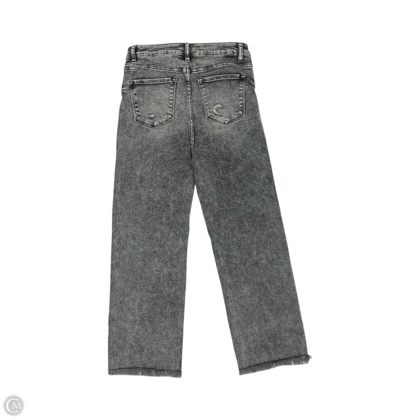 Jeans Wide Leg By Risen In Black Denim, Size: 8