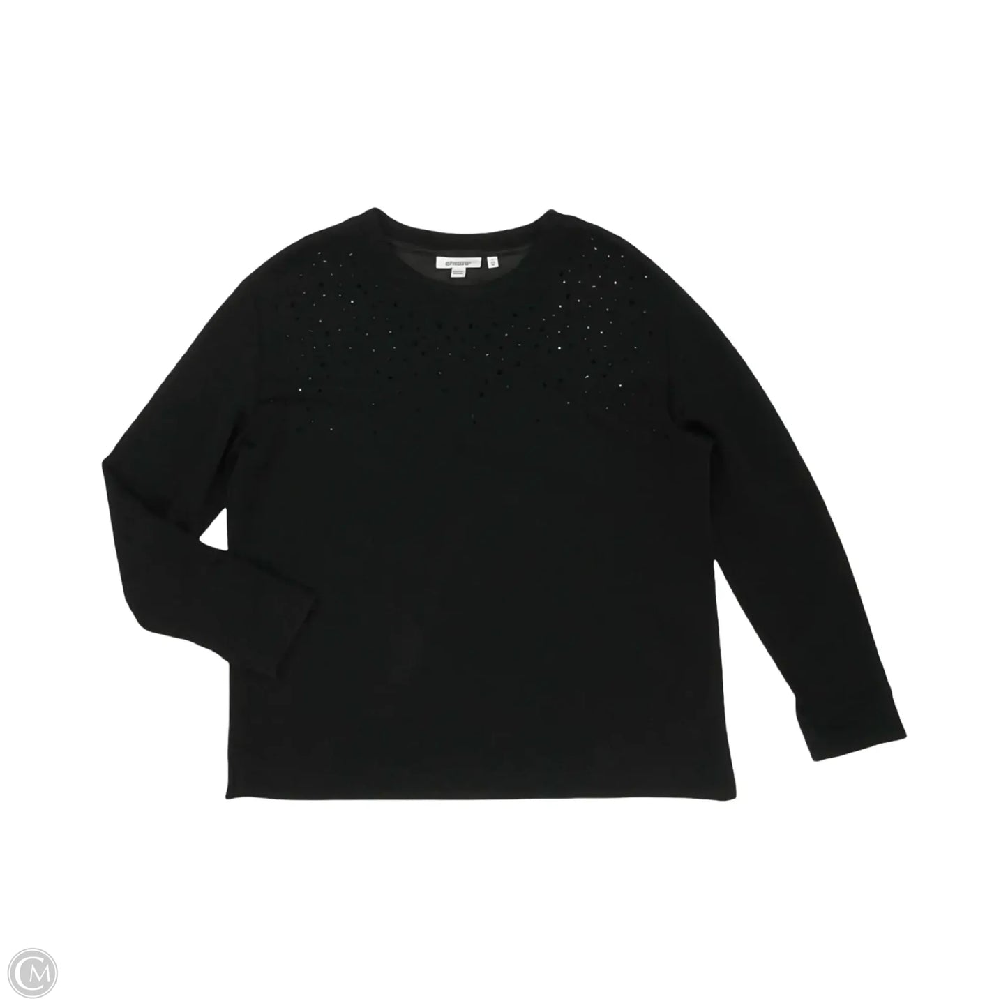 Top Long Sleeve By Chicos In Black, Size: M
