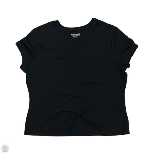 Top Short Sleeve Basic By Adrienne Vittadini In Black, Size: Xl