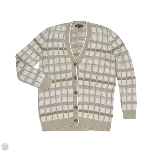 Sweater Cardigan By Ann Taylor In Cream, Size: M