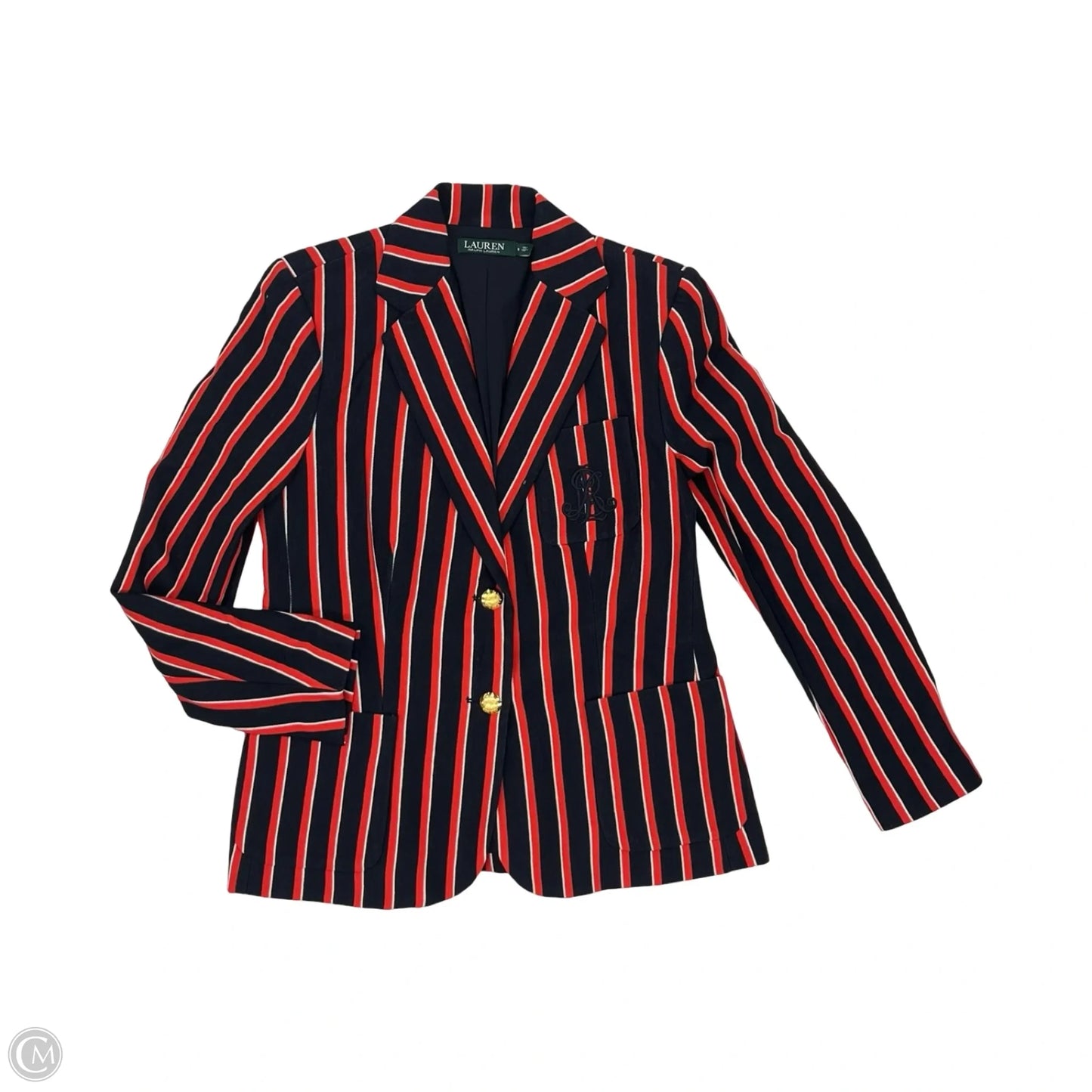 Blazer By Ralph Lauren In Blue & Red & White, Size: M