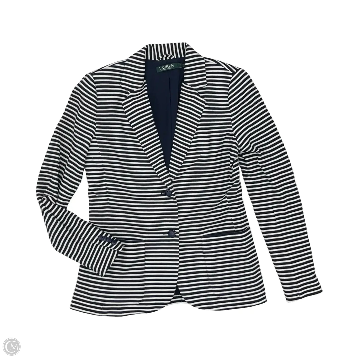 Blazer By Ralph Lauren In Blue & White, Size: M