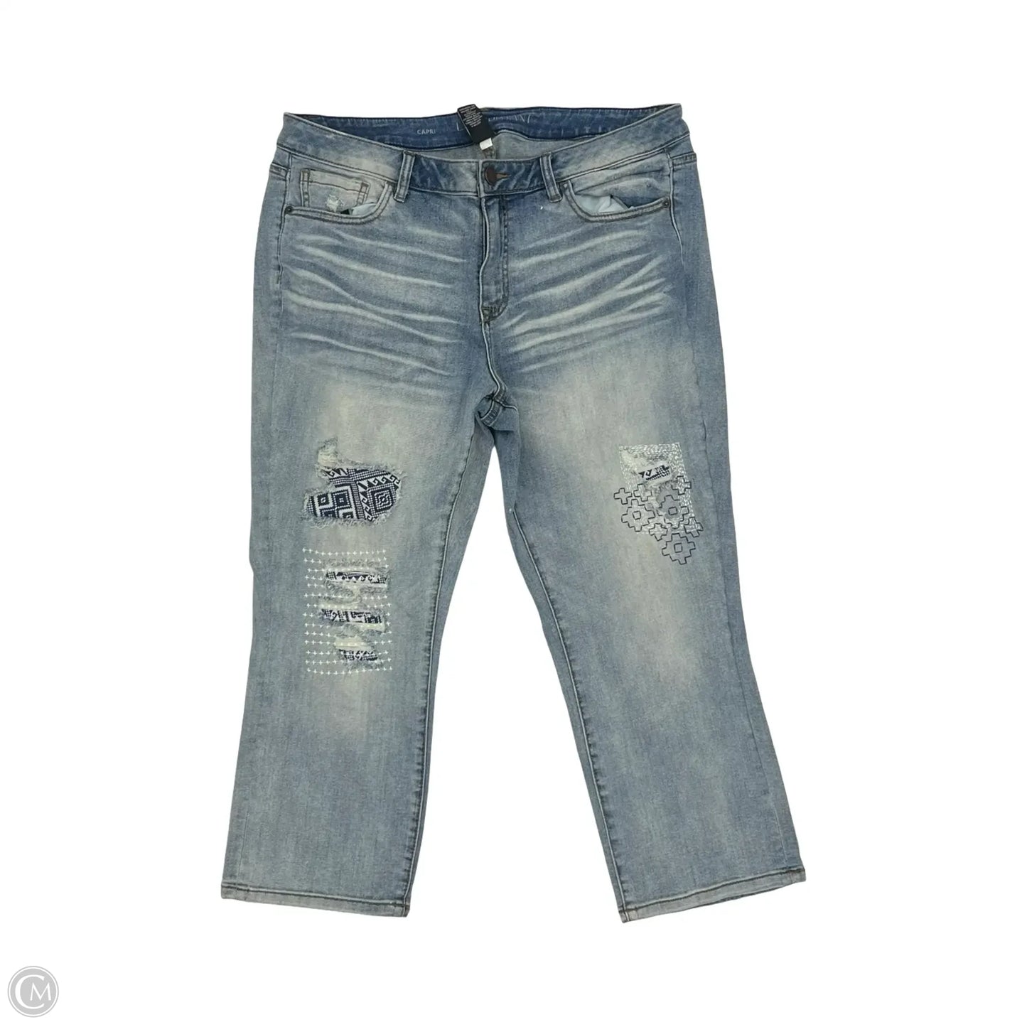 Jeans Cropped By Lane Bryant In Blue Denim, Size: 18
