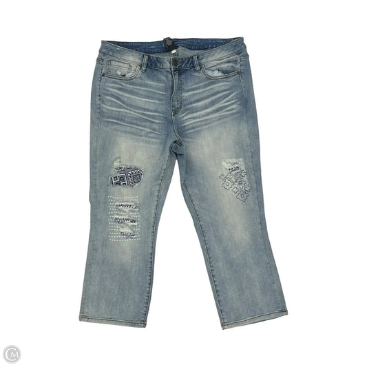 Jeans Cropped By Lane Bryant In Blue Denim, Size: 18