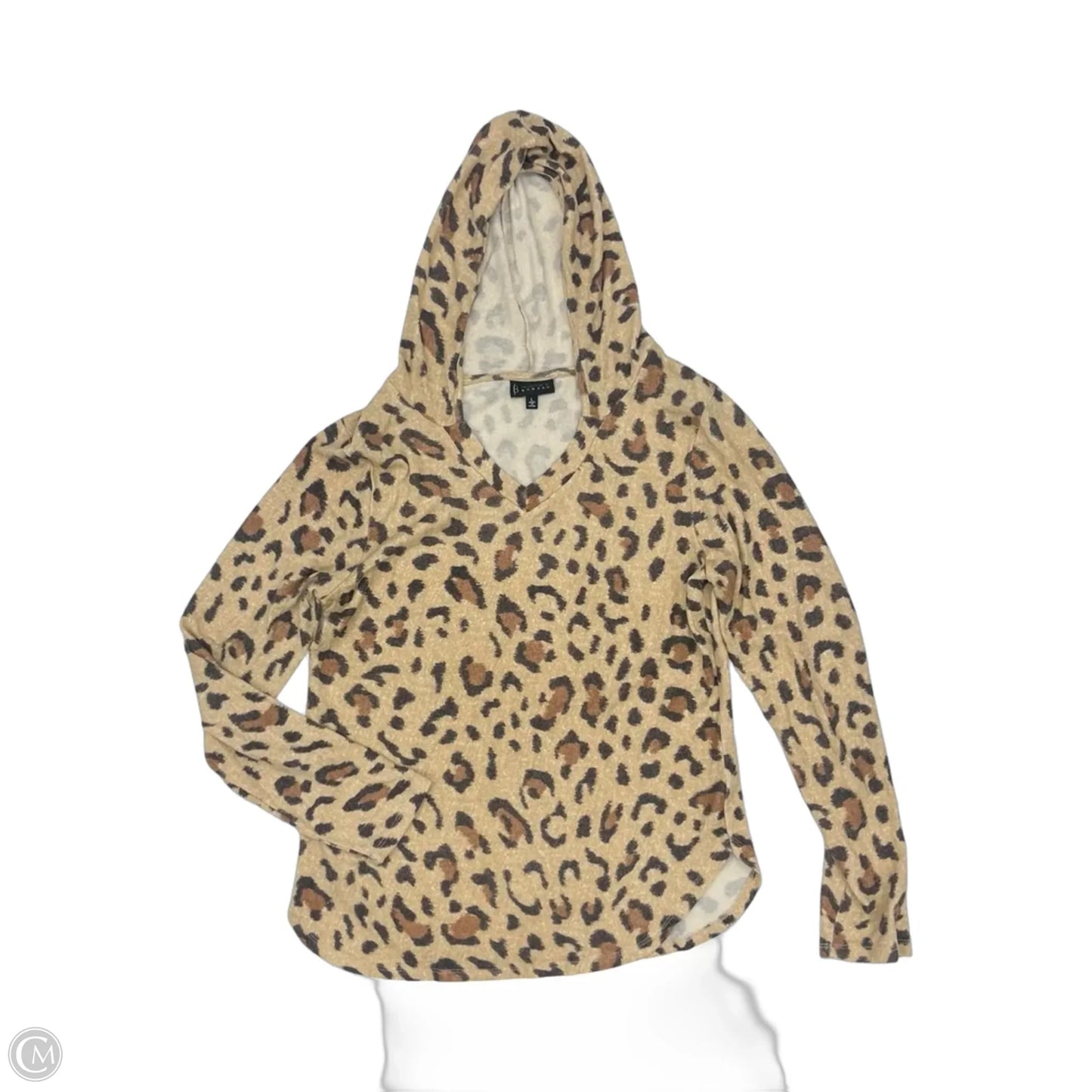 Top Long Sleeve By Bobeau In Animal Print, Size: L