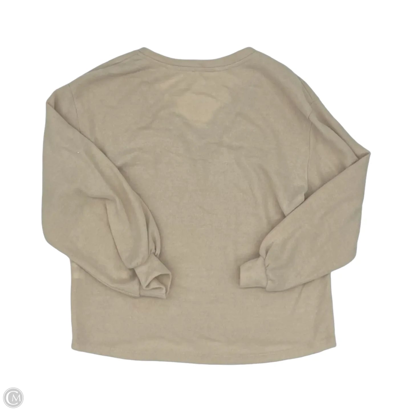 Top Long Sleeve By Lush In Tan, Size: M