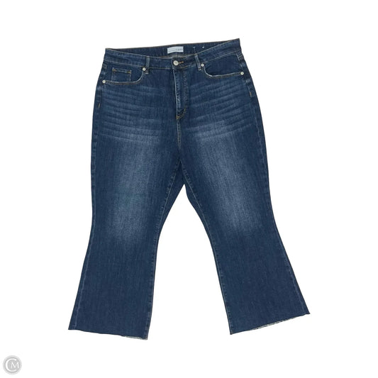 Jeans Cropped By Loft In Blue Denim, Size: 14p