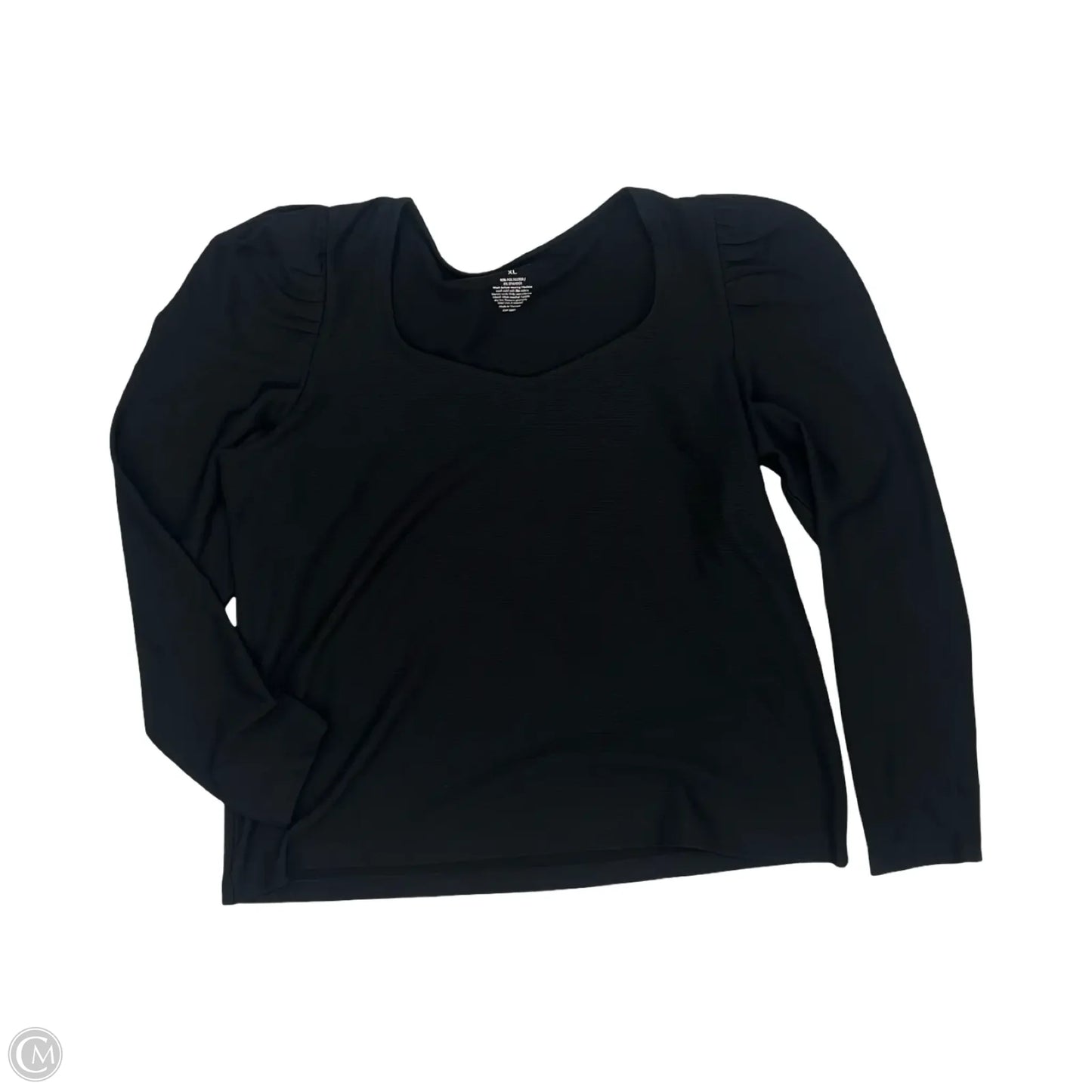 Top Long Sleeve By Nine West Apparel In Black, Size: Xl