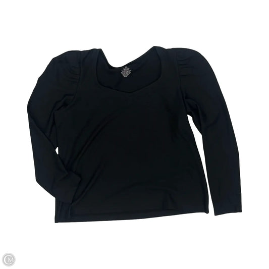 Top Long Sleeve By Nine West Apparel In Black, Size: Xl