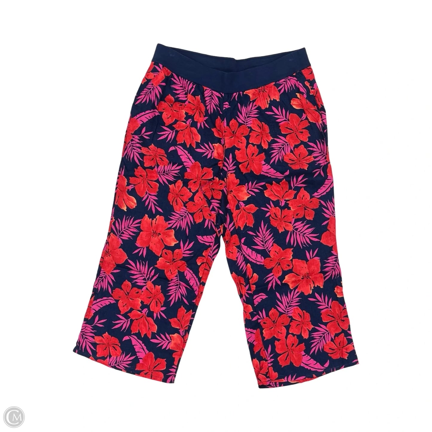 Pants Linen By Lands End In Blue & Pink, Size: 22w