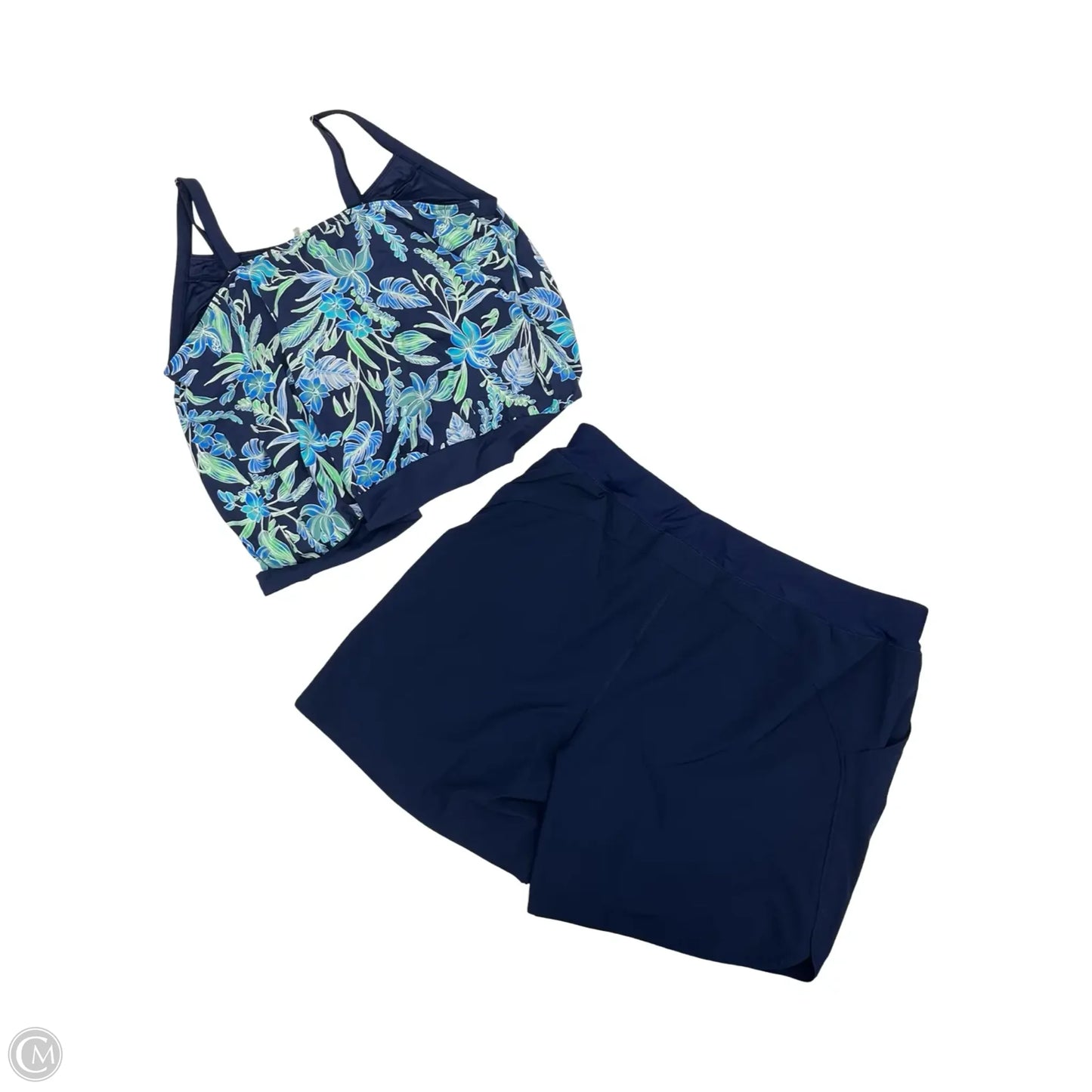Swimsuit 2pc By Lands End In Blue, Size: 26