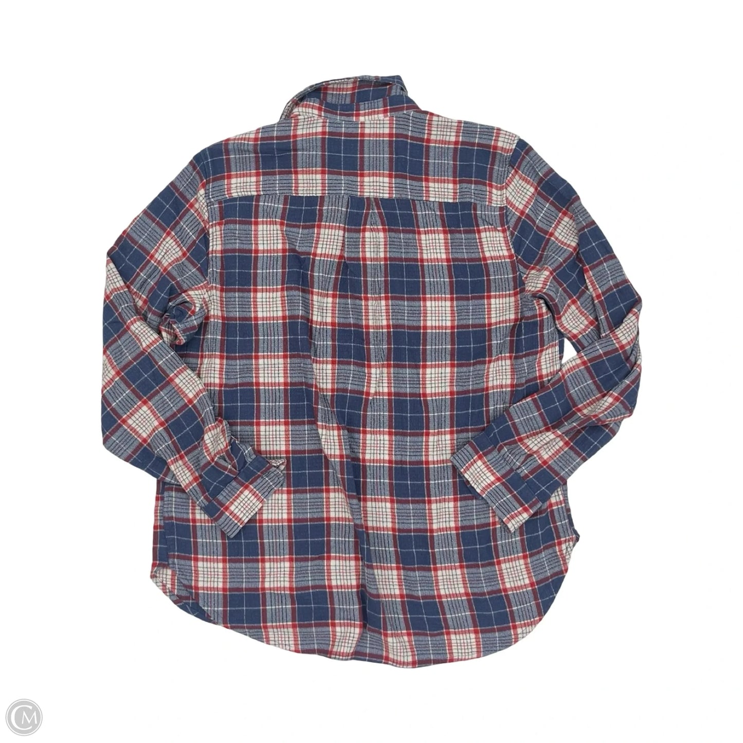 Top Long Sleeve By Universal Thread In Blue & Red & White, Size: L