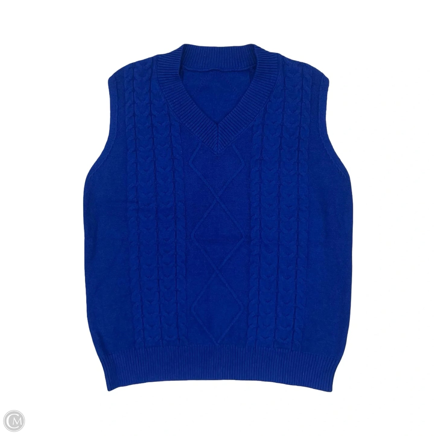 Vest Sweater By Cme In Blue, Size: L
