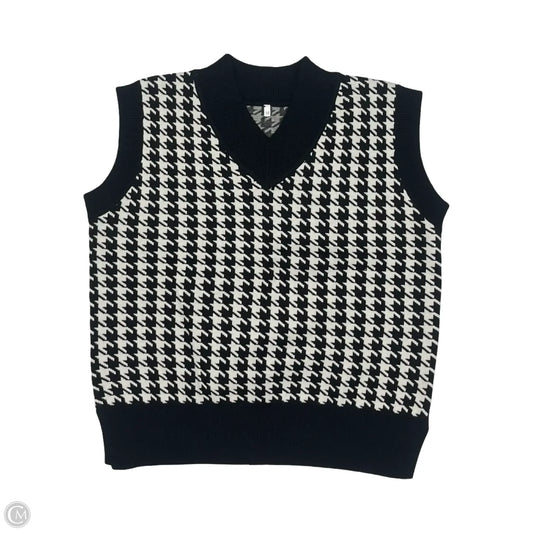 Vest Sweater By Cme In Black & White, Size: M