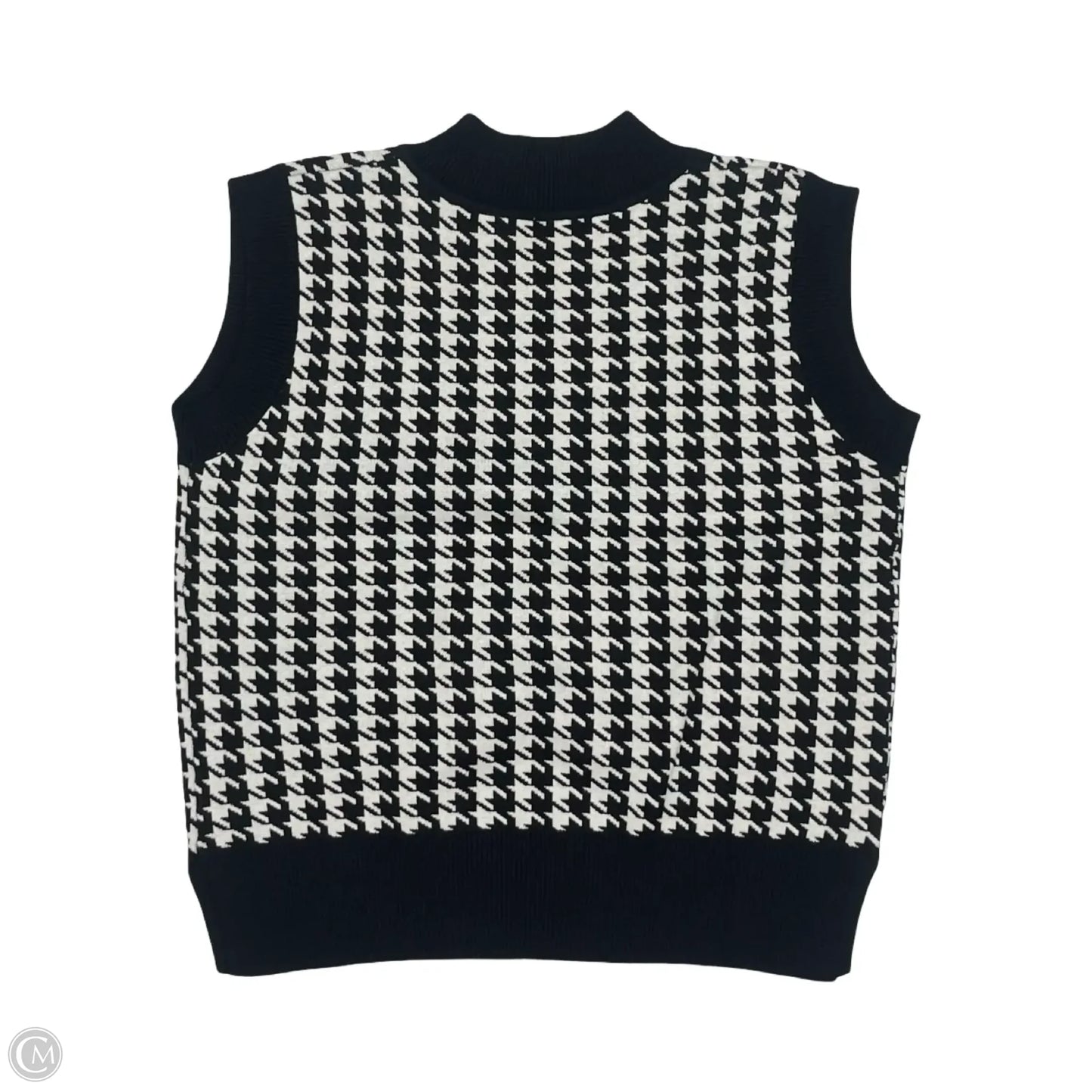 Vest Sweater By Cme In Black & White, Size: M