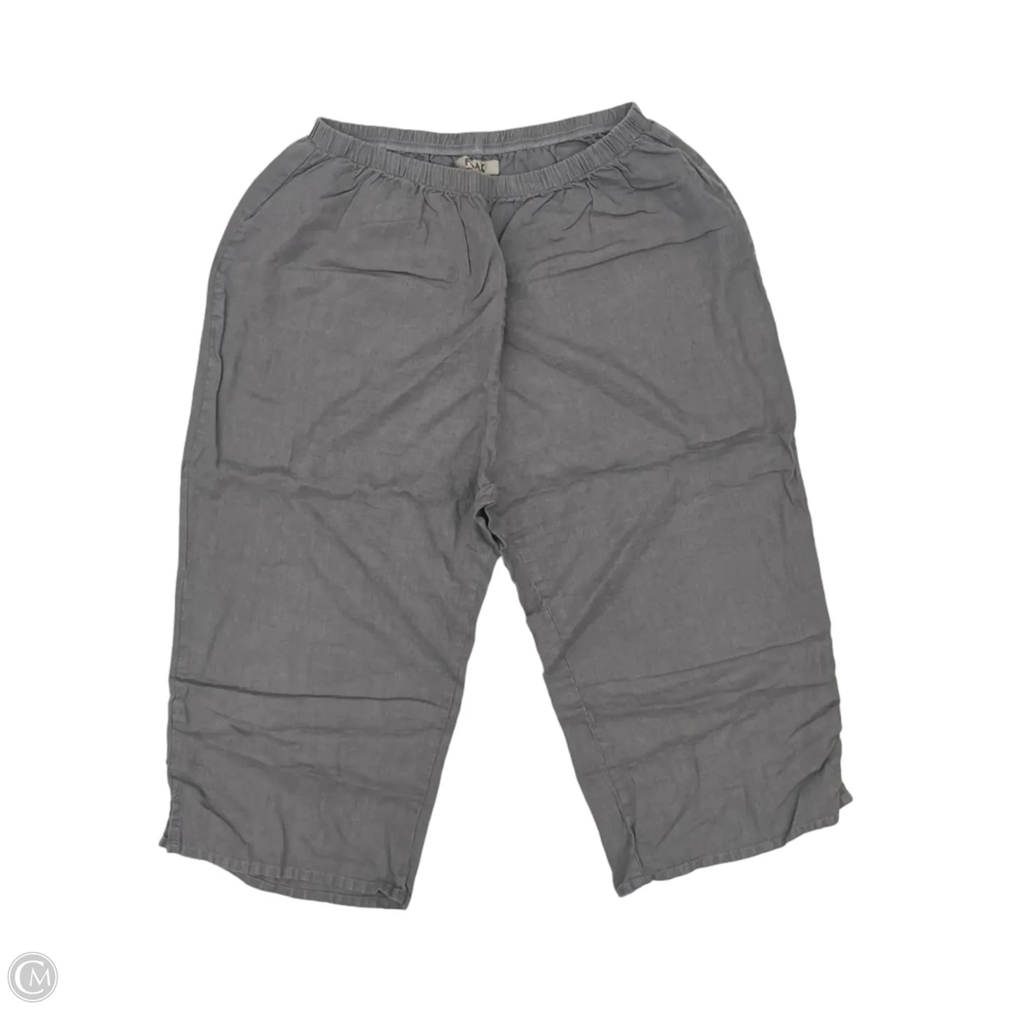 Pants Cropped By Flax In Grey, Size: L
