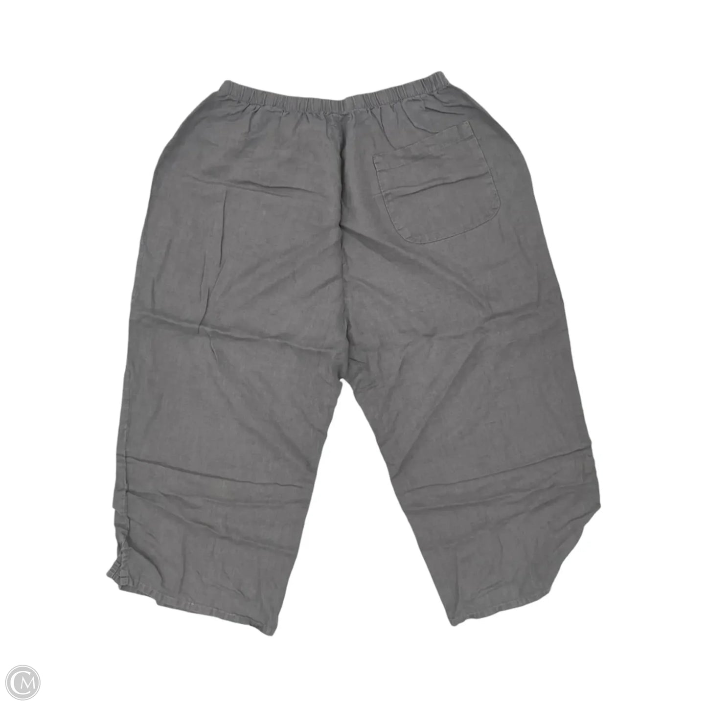 Pants Cropped By Flax In Grey, Size: L