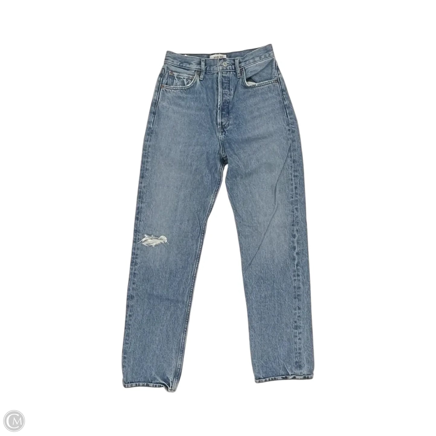 Jeans Straight By Agolde In Blue Denim, Size: 2