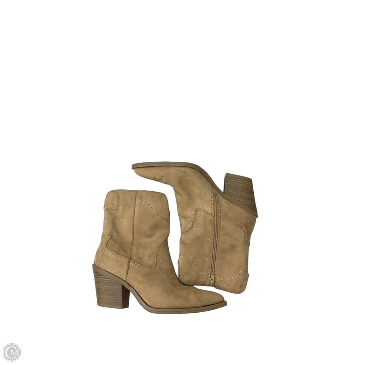 Boots Ankle Heels By Universal Thread In Tan, Size: 7.5
