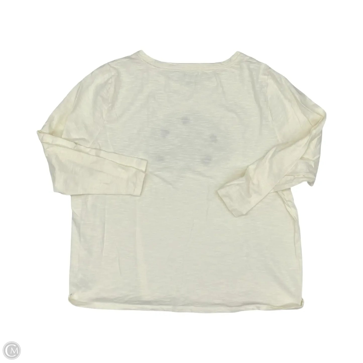 Top Long Sleeve By Talbots In Cream, Size: 3x
