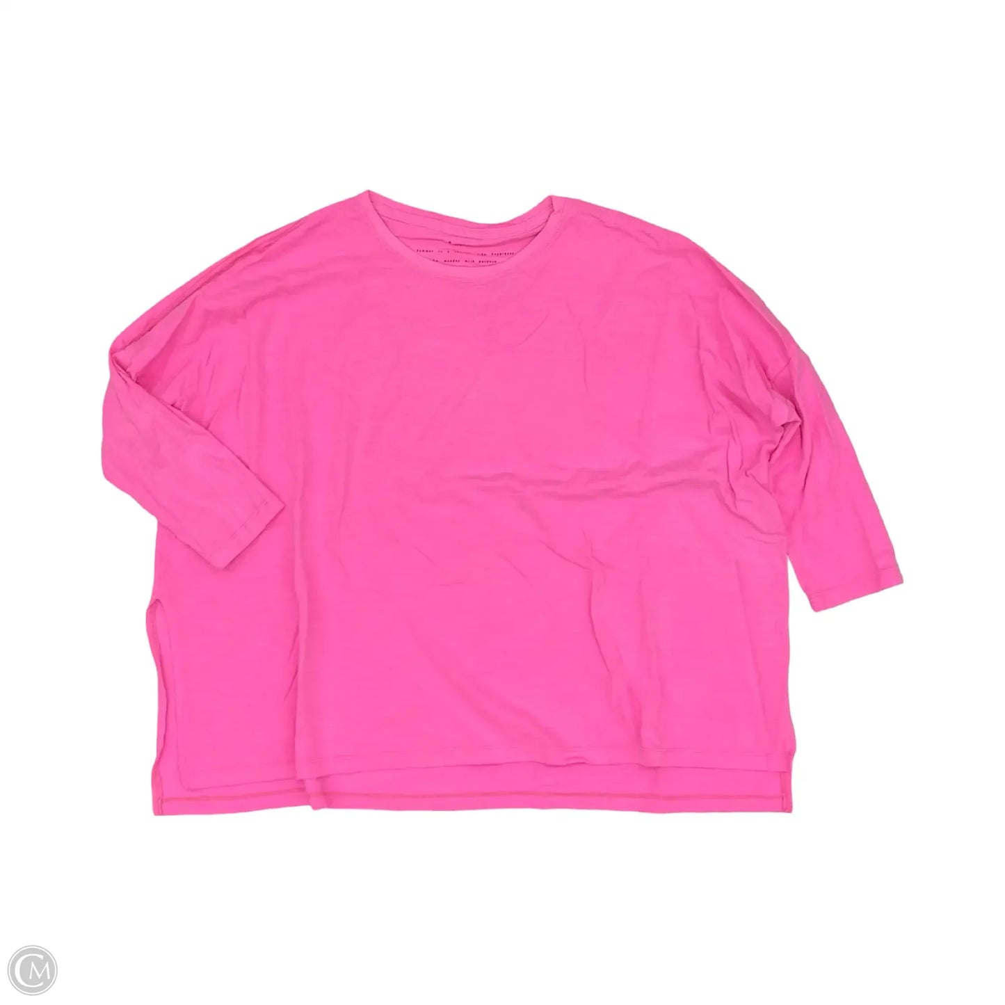 Top 3/4 Sleeve By Mer Sea In Pink, Size: Onesize