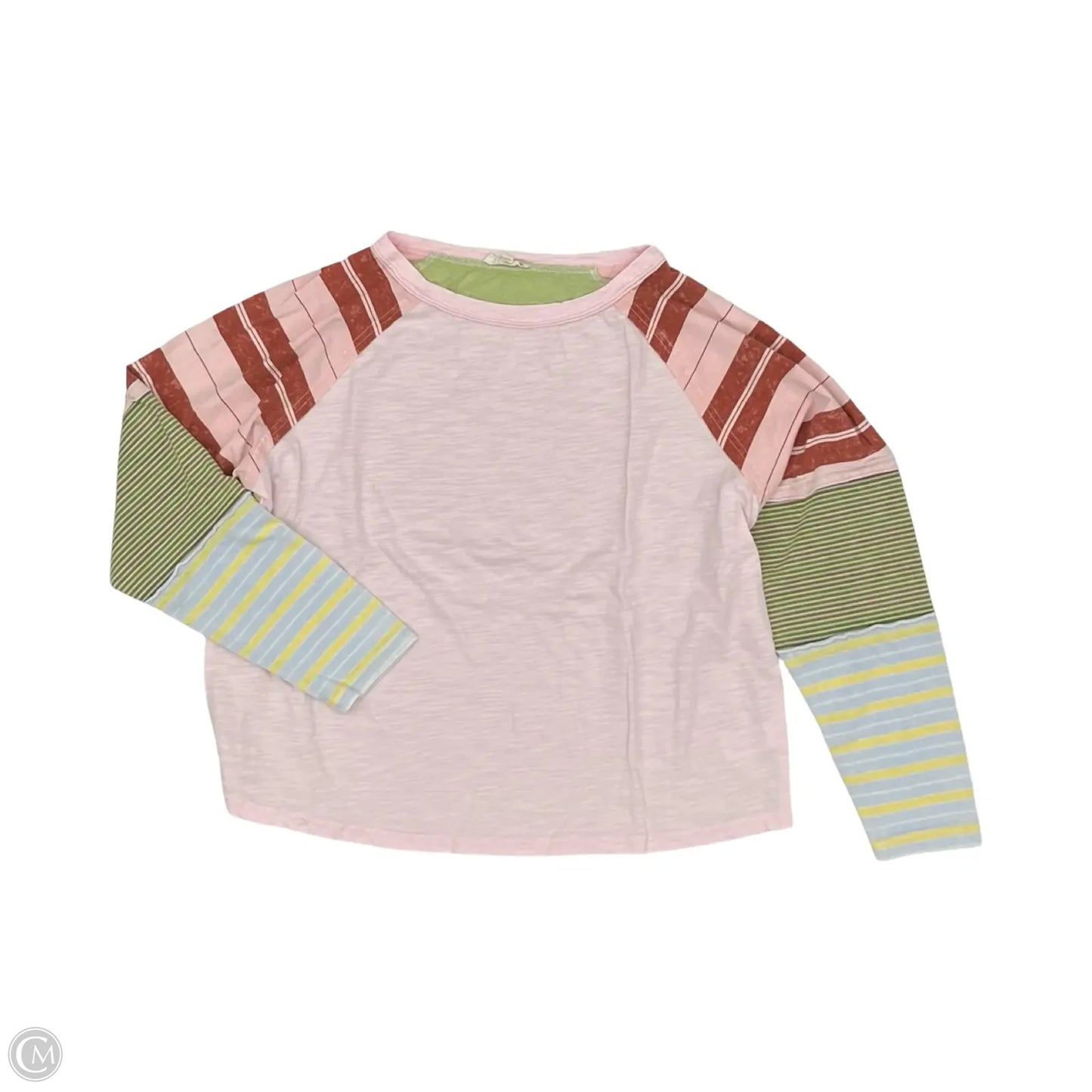 Top Long Sleeve By Easel In Green & Pink, Size: S