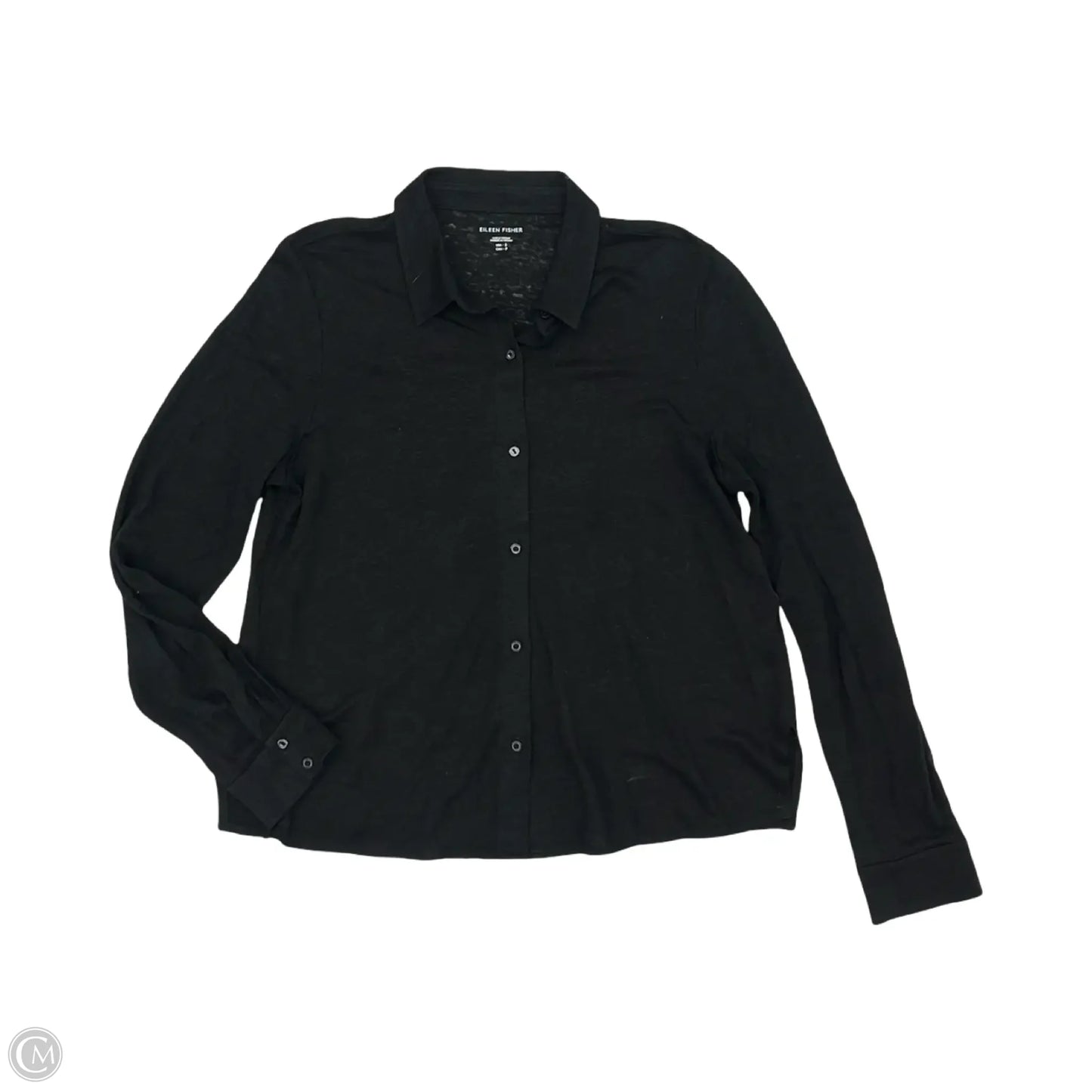 Top Long Sleeve By Eileen Fisher In Black, Size: S
