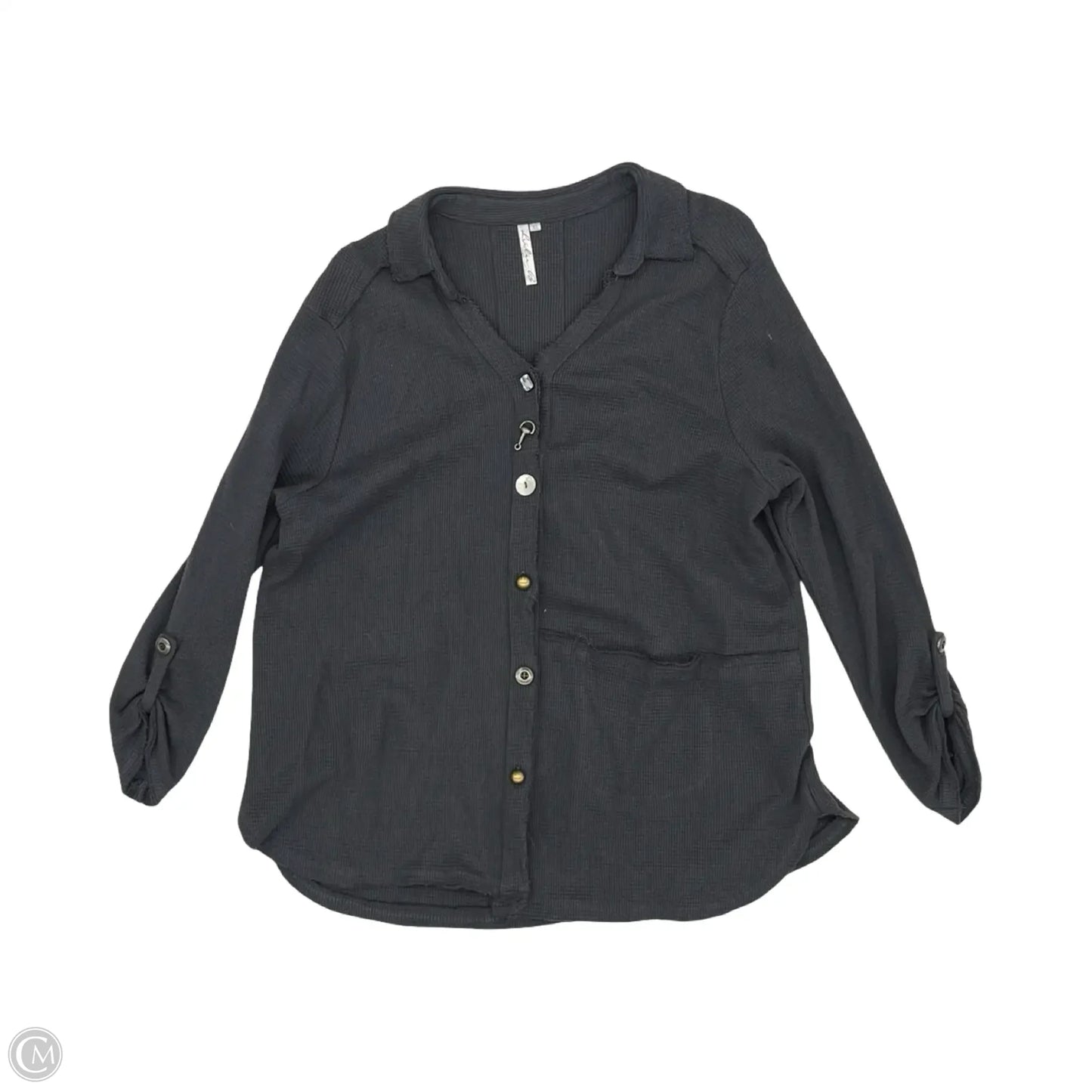 Jacket Shirt By Lulu B In Grey, Size: Xl