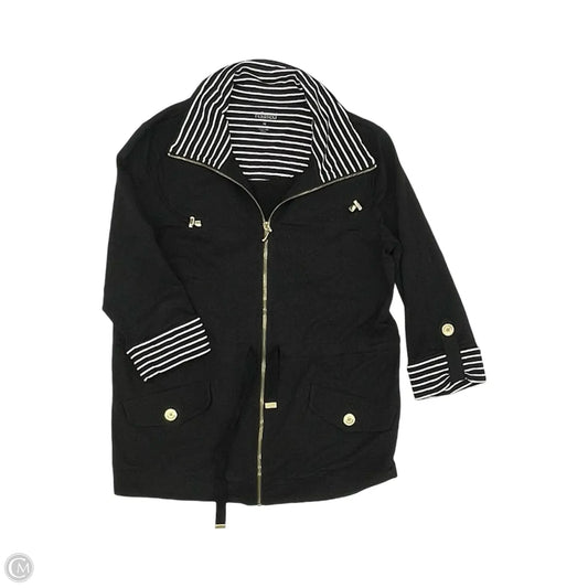 Sweatshirt Collar By Charter Club In Black & White, Size: M