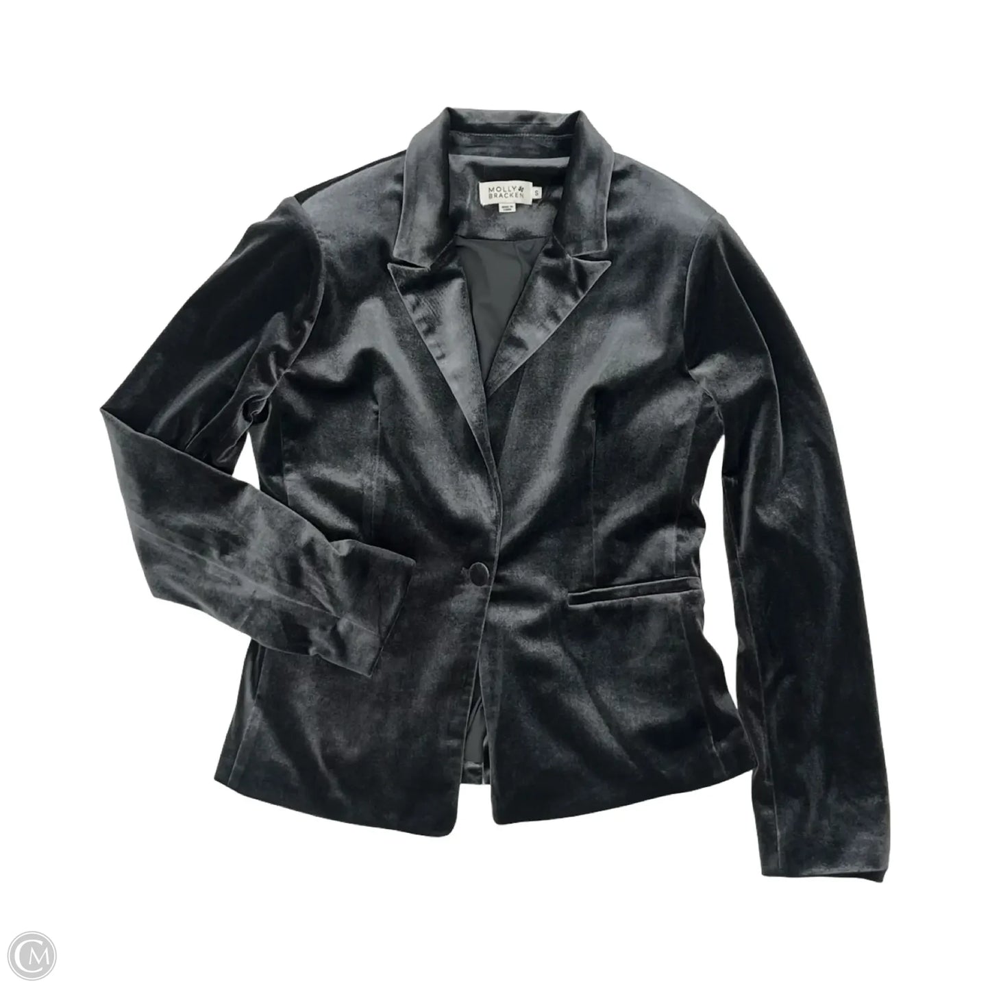 Blazer By Molly Bracken In Silver, Size: S
