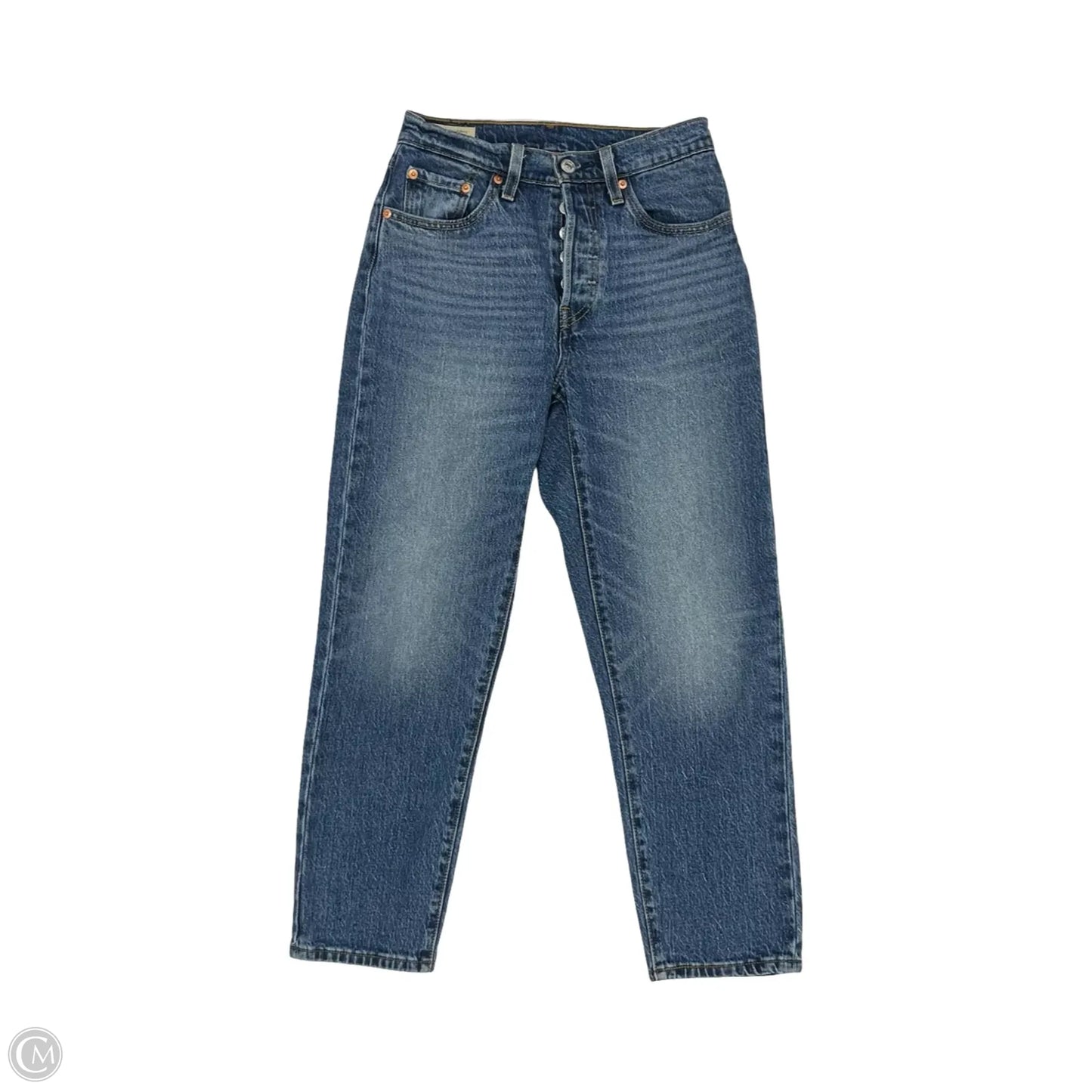 Jeans Straight By Levis In Blue Denim, Size: 2