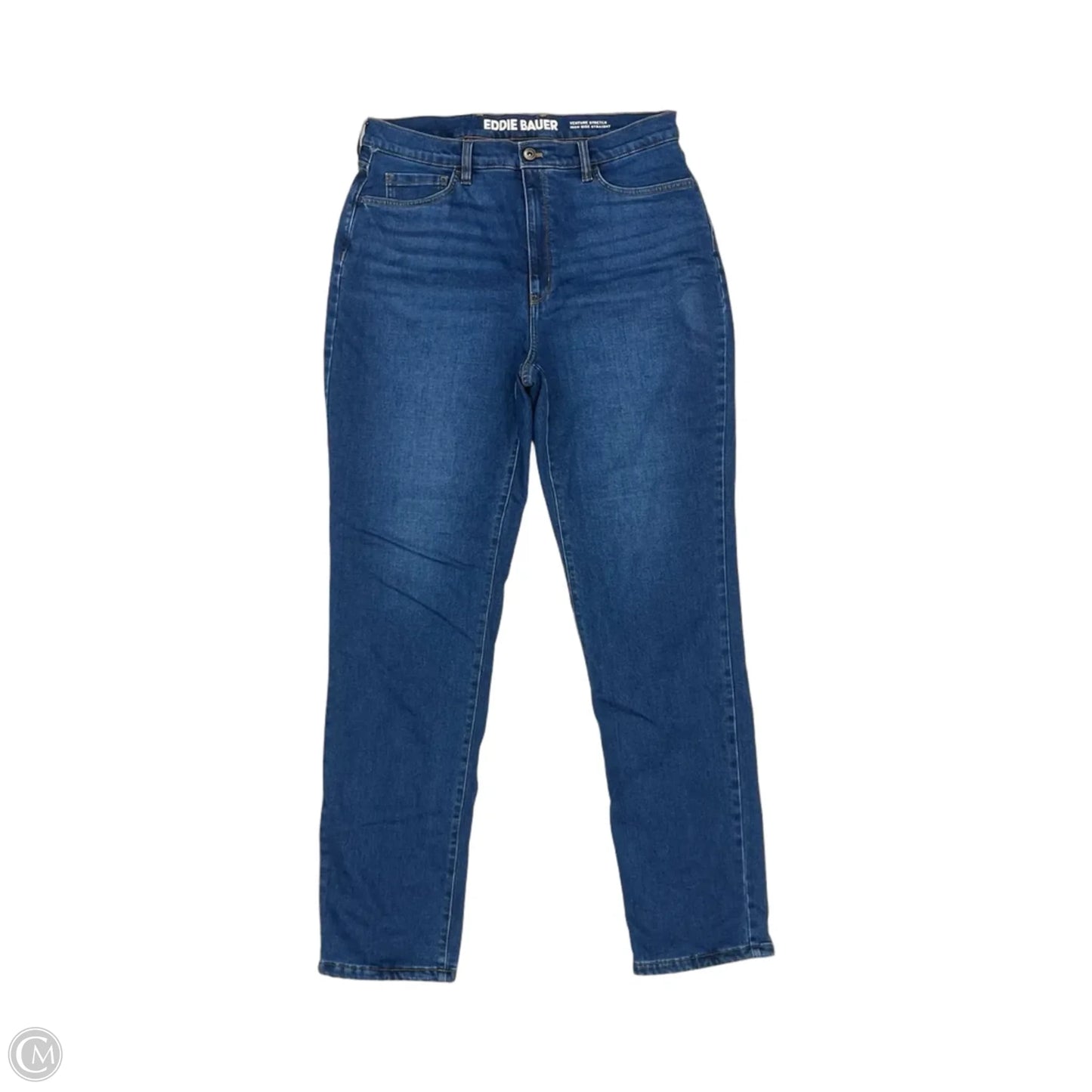 Jeans Straight By Eddie Bauer In Blue Denim, Size: 14l