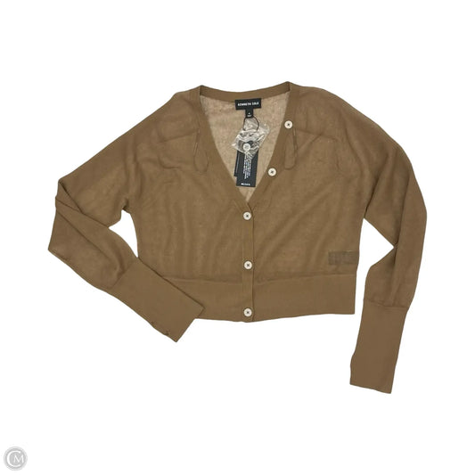 Sweater Cardigan By Kenneth Cole In Tan, Size: M
