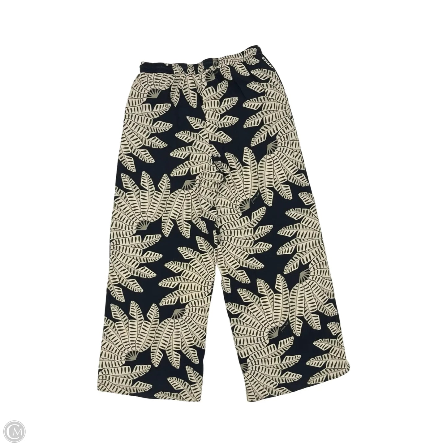 Pants Wide Leg By Farm Rio In Black & Cream, Size: L