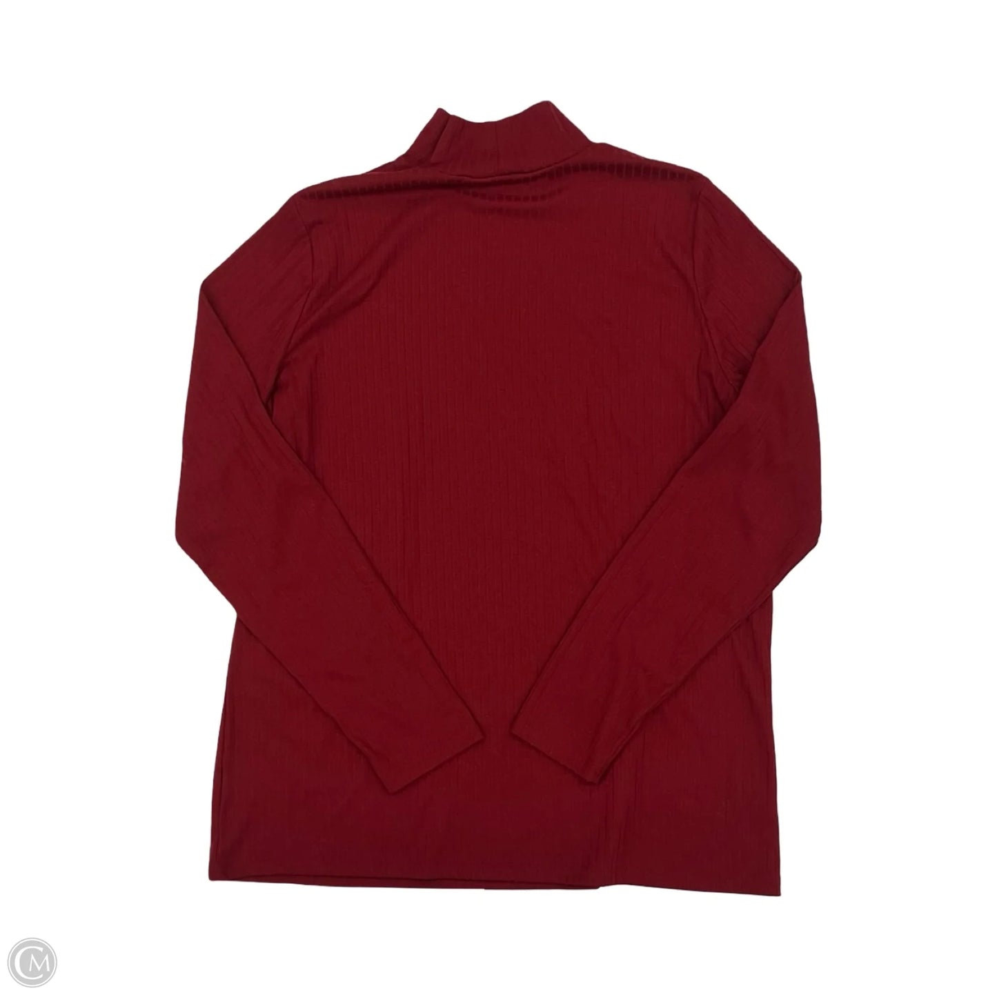 Top Long Sleeve By Lands End In Red, Size: L
