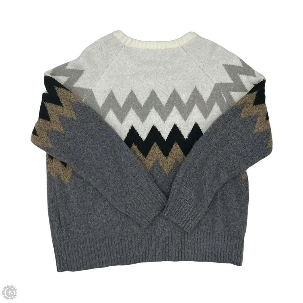 Sweater By Blu Pepper In Chevron Pattern, Size: L