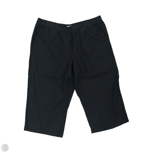 Pants Cropped By Croft And Barrow In Black, Size: Xxl
