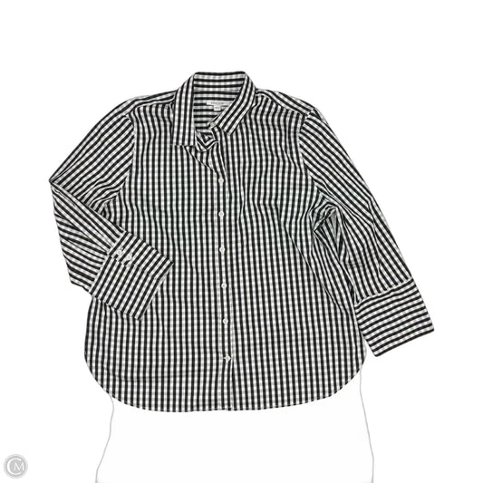 Blouse 3/4 Sleeve By Chicos In Black & White, Size: L
