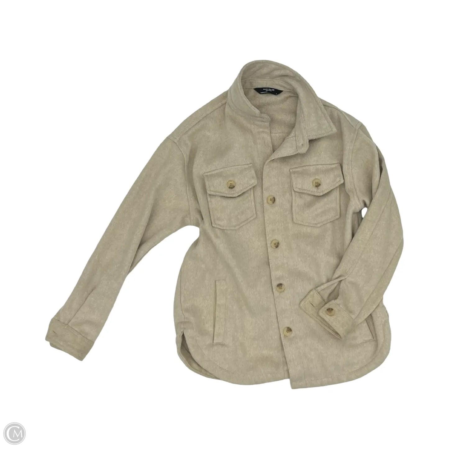 Jacket Shirt By Members Mark In Tan, Size: S