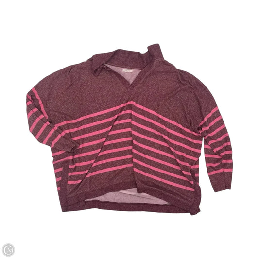 Top Long Sleeve By Maurices In Pink & Red, Size: Xxl