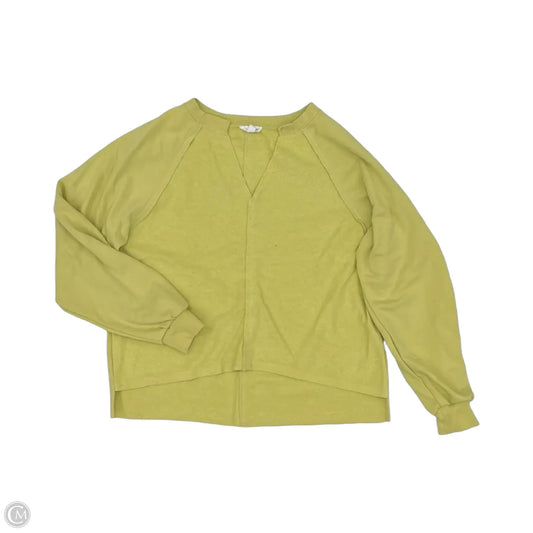 Top Long Sleeve By Blu Pepper In Chartreuse, Size: S