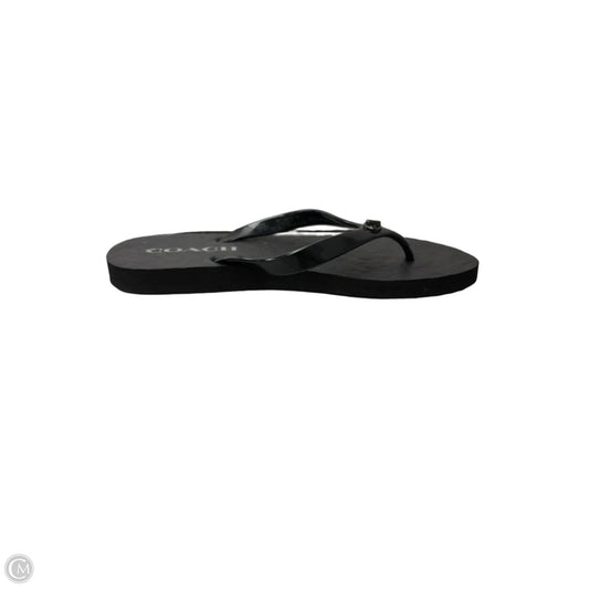 Sandals Designer By Coach In Black, Size: 5.5