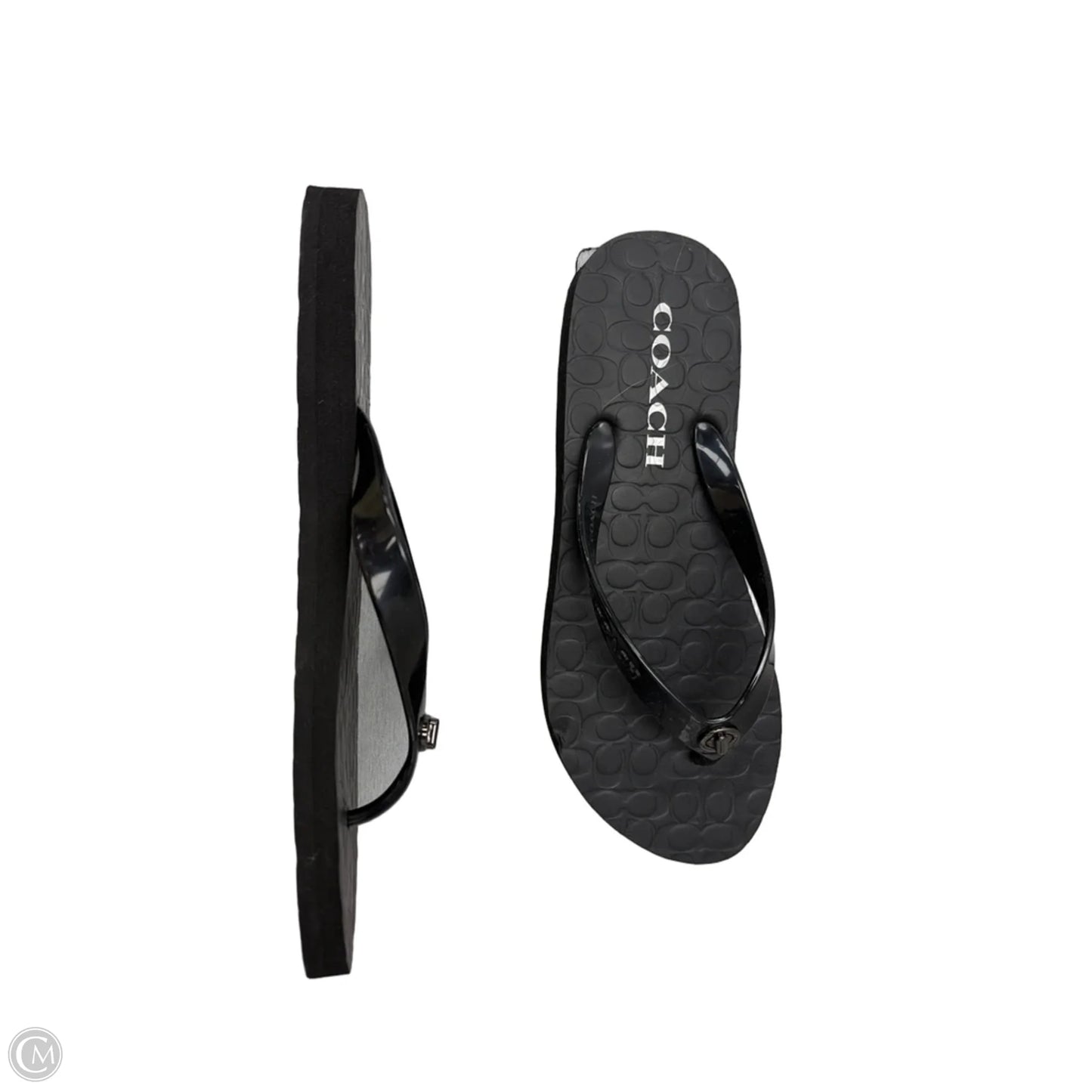 Sandals Designer By Coach In Black, Size: 5.5