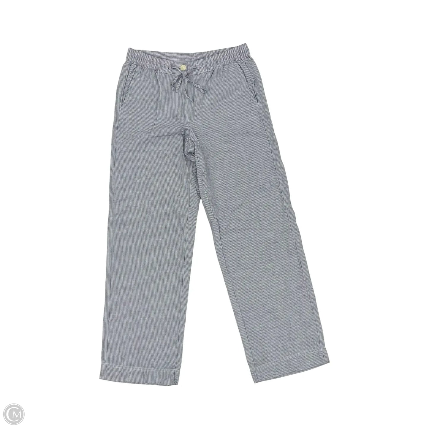 Pants Linen By Talbots In Blue & White, Size: 6
