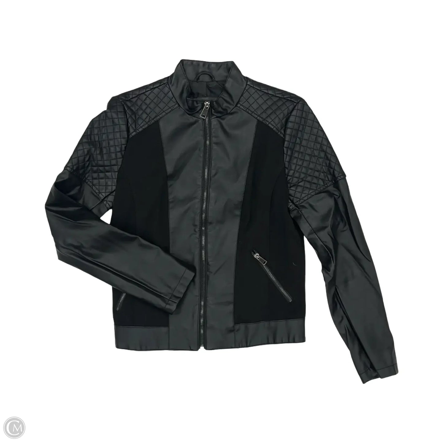 Jacket Moto By Roz And Ali In Black, Size: S