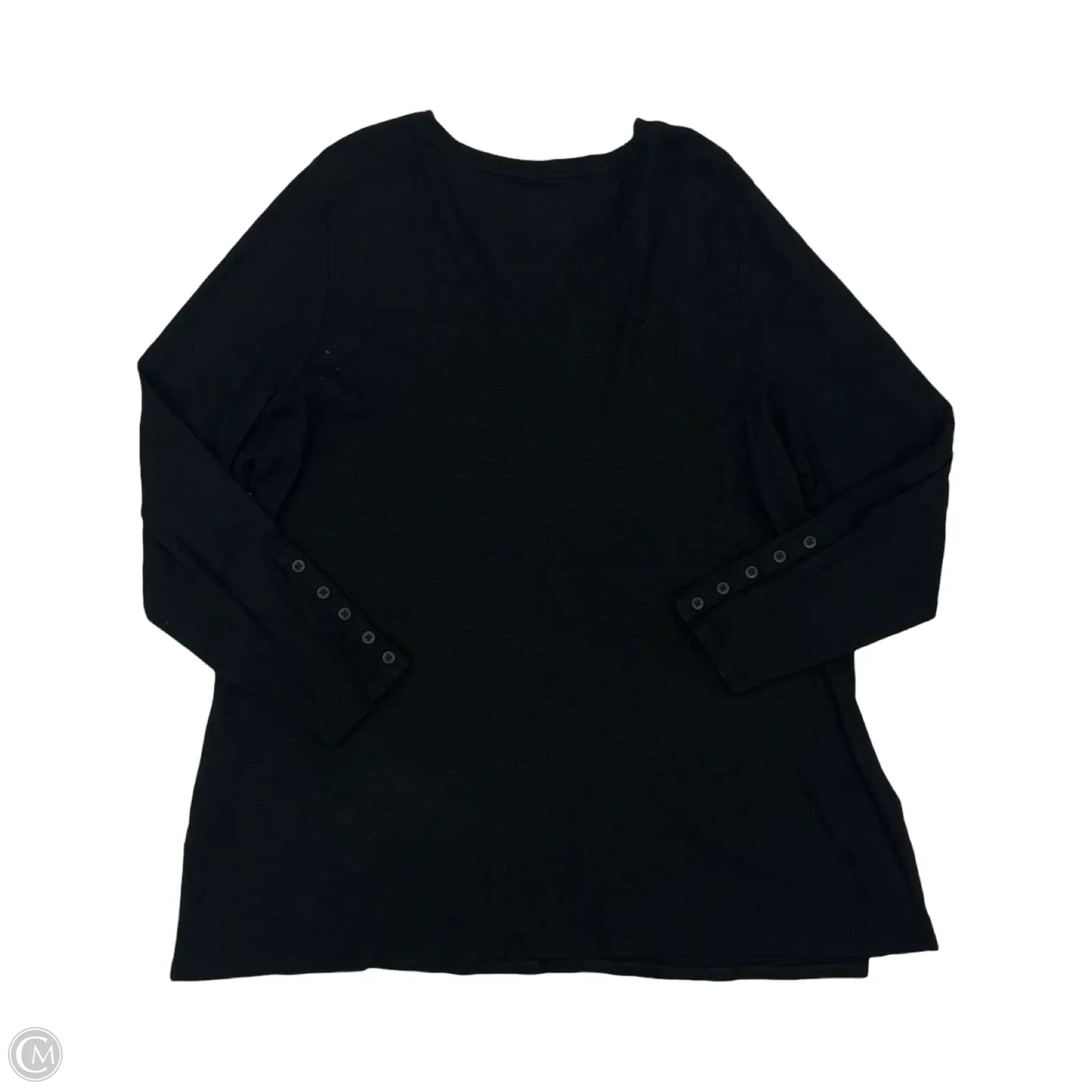 Top Long Sleeve By Chicos In Black, Size: Xl