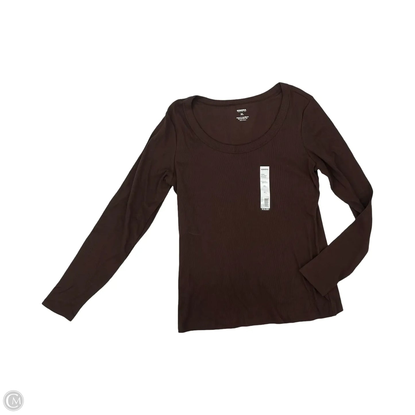 Top Long Sleeve By Sonoma In Brown, Size: Xl